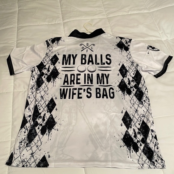 Golf Themed Polo SZ L - Picture 2 of 4